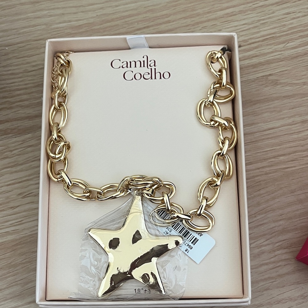 Camila Coelho Gold Chain Necklace with Star Pendant